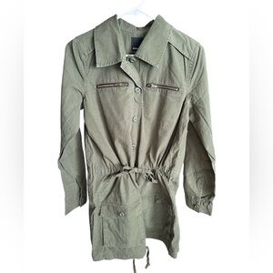 Dolce Vita NWOT Mini Jumper Drawstring Dress Army Green Size XS